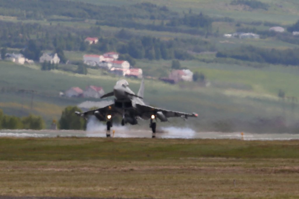  Eurofighter Typhoon orrustuþota ítalska flughersins á Flugdeginum 2013