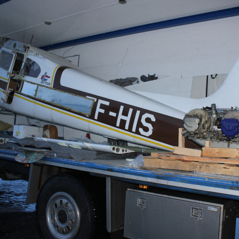 Icelandair gaf Safninu sjúkraflugvél Björns Pálssonar TF-HIS. Hún er í safninu og verður gerð upp og verður til sýnis í Safninu.