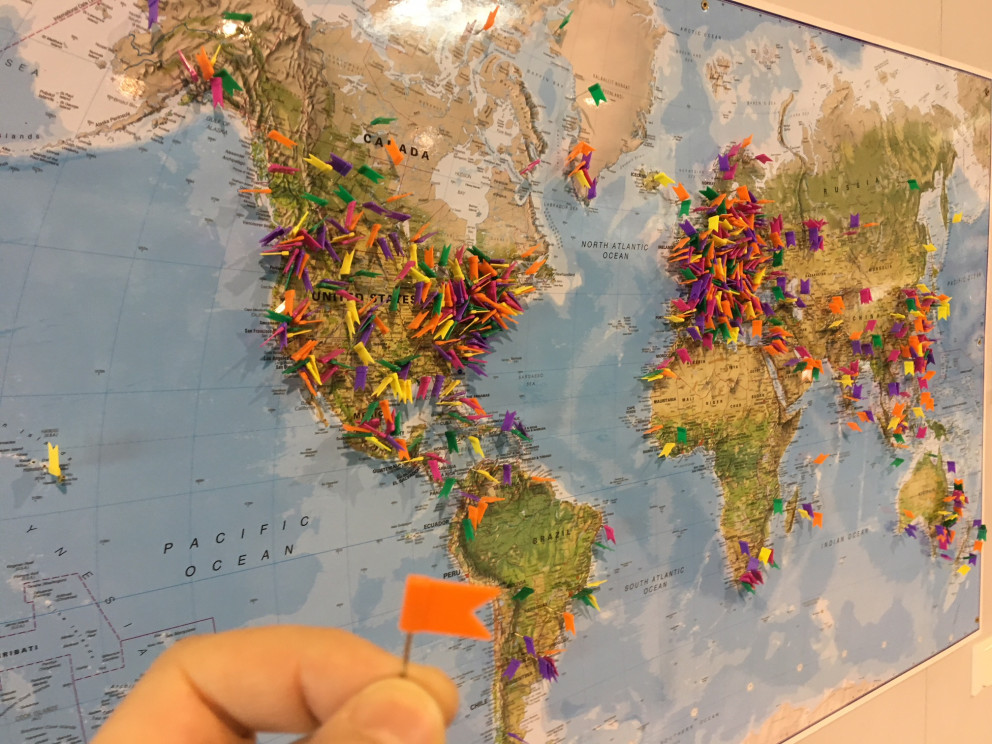 Gestir frá öllum heimshornum.