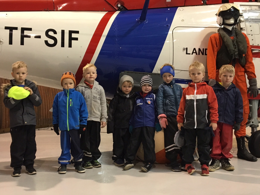 Flugmenn framtíðar sem eru núna nememdur á Leikskólanum Hólmasól.