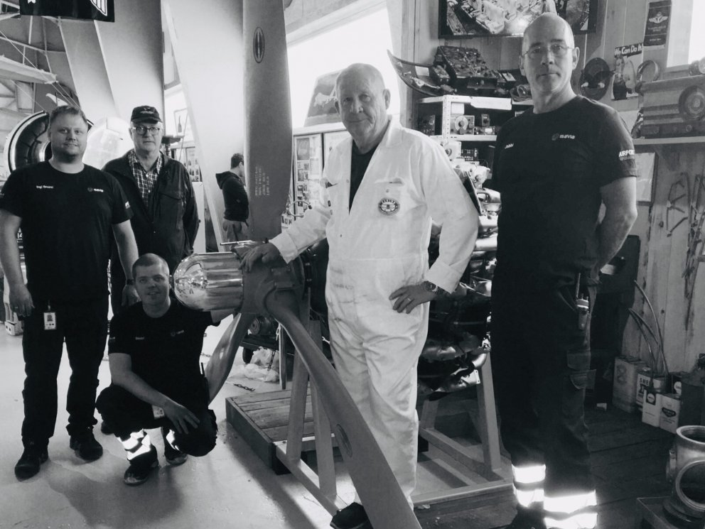 Það er við hæfi að hafa myndina í svart/hvítu. Ingi Snorri, Tóti proppur, Smári, Sigurður Jóhanns og&hellip;