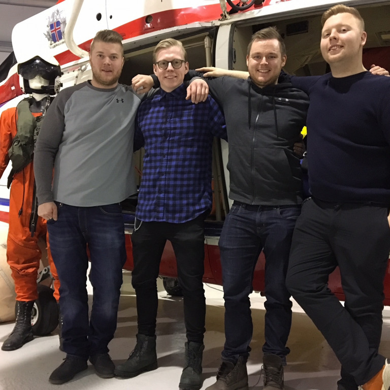 Vinirnir Hjalti, Gunni, Fannar og Gulli