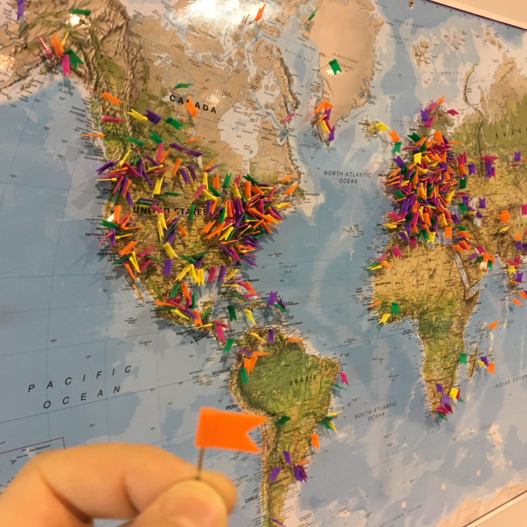 Gestir frá öllum heimshornum.